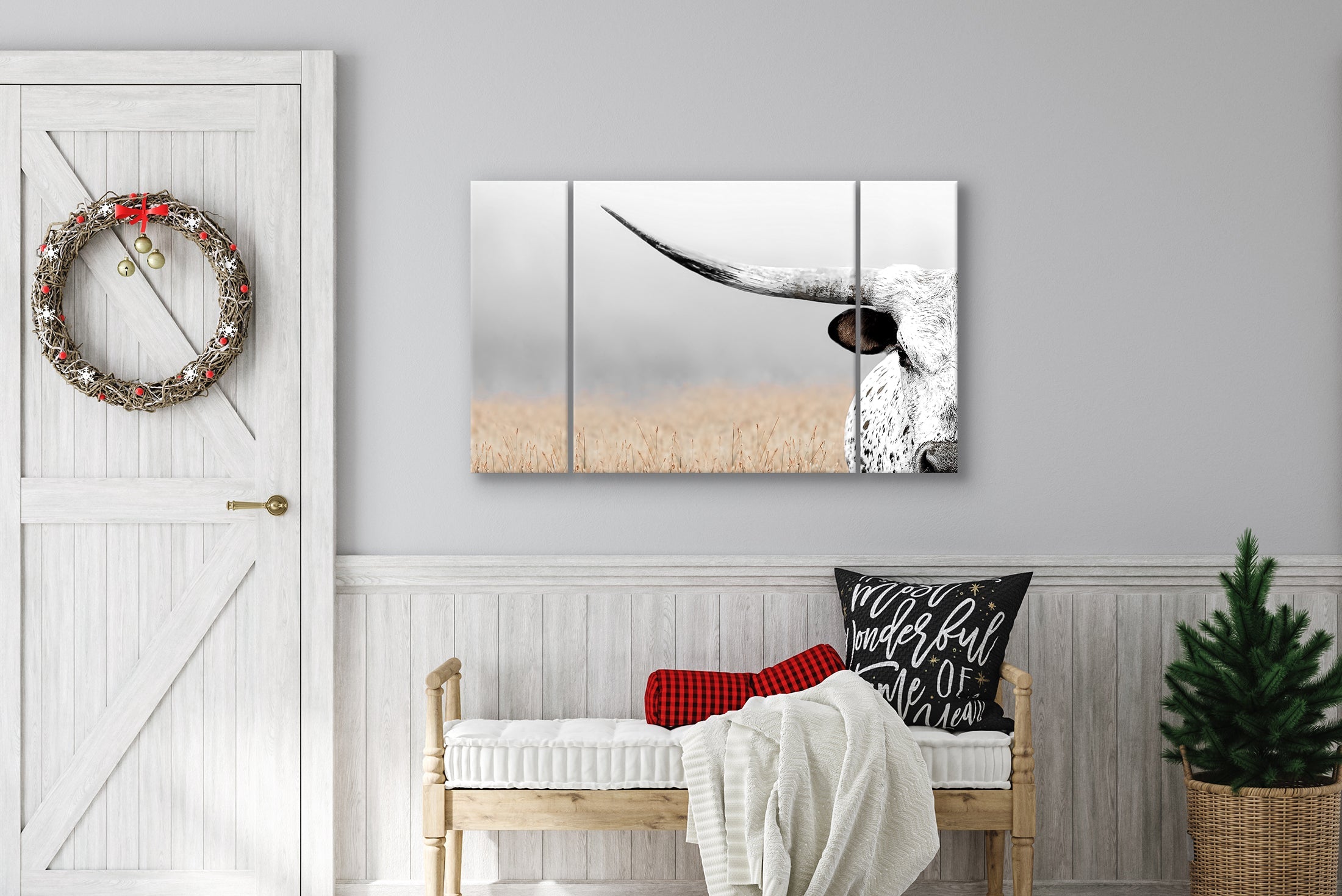 Canvas discount Art Set of Three - 32x10