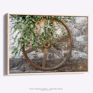 Old Rustic Wagon Wheel Wall Art | Farmhouse Country Decor