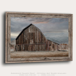 Americana Barn Wall Art | Rustic Idaho Country Farmhouse Canvas