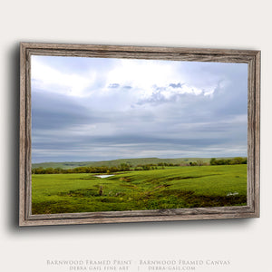 Flint Hills Art - Kansas Landscape Print | Rustic Farmhouse Wall Decor Canvas