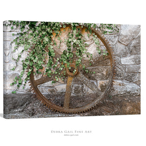 Western landscape wall art – wagon wheel rustic farmhouse photography by Debra Gail Fine Art