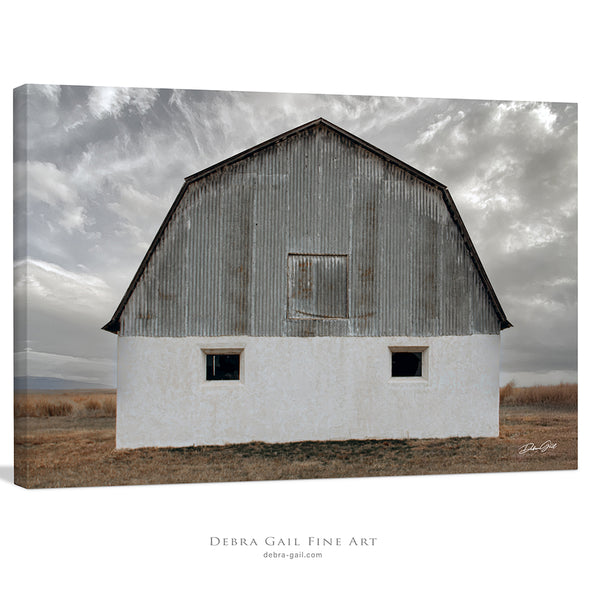 Americana Style Adobe White Barn Art Print