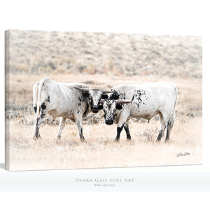 Longhorn Barnwood Art Neutral Farmhouse