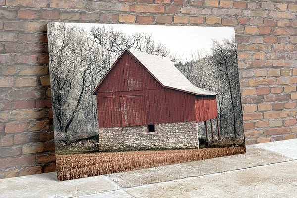 Rustic Red Barn Fine Art Print - Vintage Farmhouse Wall Decor