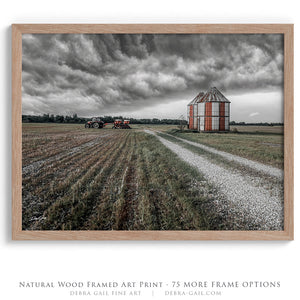 Barn silo farmhouse wall art – rustic Kansas rural photography by Debra Gail Fine Art