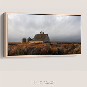 Kansas Barn Wall Art | Rustic Panoramic Wide Farmhouse Landscape Canvas