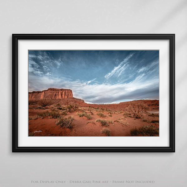 Monument Valley Desert Landscape Fine Art Canvas or Print by Debra Gail – Western Wall Decor