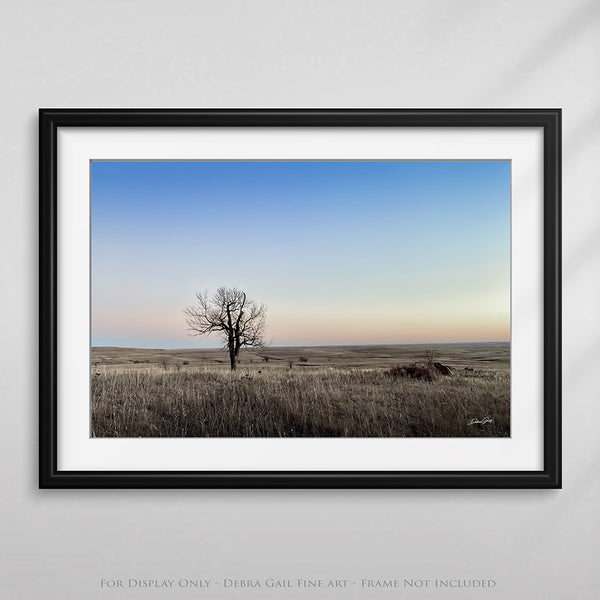 LONE TREE ON THE PRAIRIE - WILD WESTERN GOTHIC DECOR