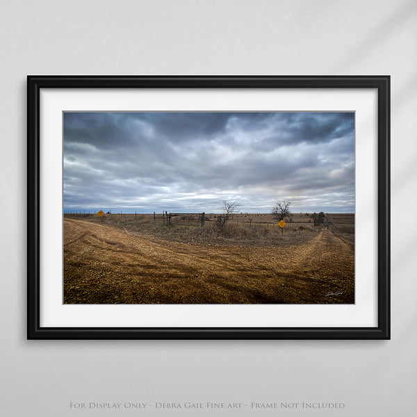 Rustic Rural Road Fine Art Print or Canvas - Wide Open Spaces Landscape Photography