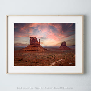 Monument Valley Mittens Sunset | Desert Landscape Art