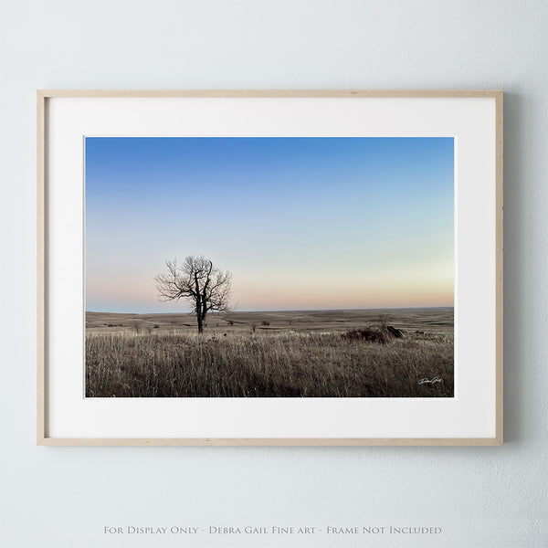 LONE TREE ON THE PRAIRIE - WILD WESTERN GOTHIC DECOR