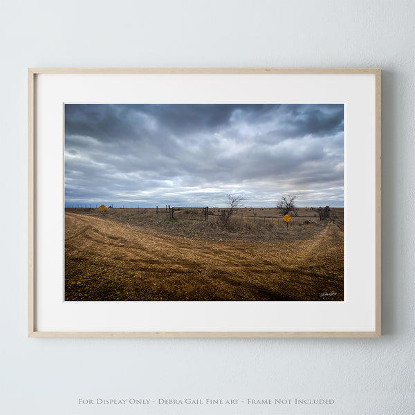 Rustic Rural Road Fine Art Print or Canvas - Wide Open Spaces Landscape Photography