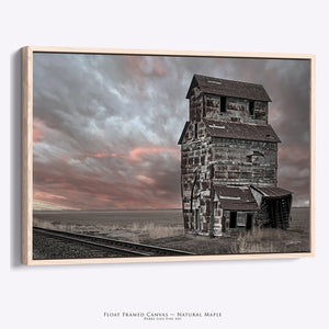 Great Plains Canvas Art | Rustic Grain Elevator Western Ghost Town Decor