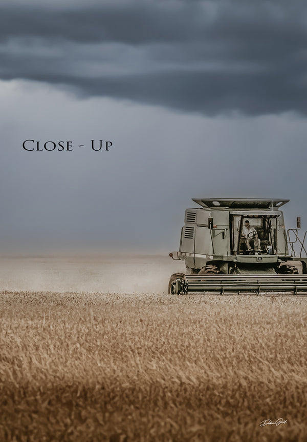 Stormy Wheat Field Harvest Print | Rustic Farm Photography