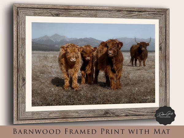 NURSERY WALL ART - CUTE SCOTTISH HIGHLAND COW PRINT