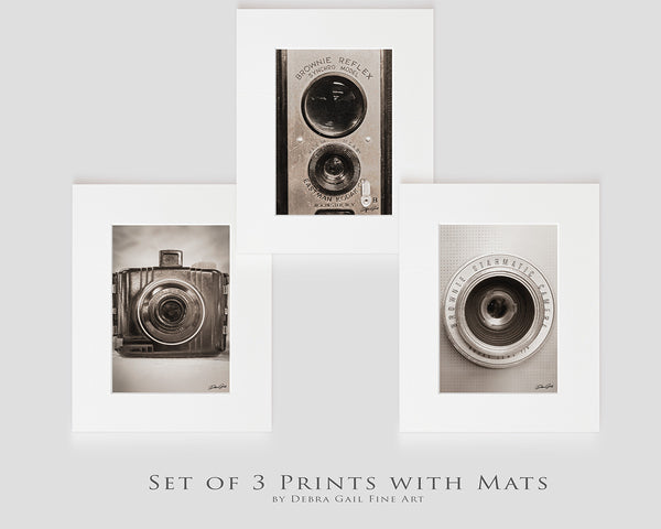 SET OF 3 VINTAGE CAMERA PRINTS - FINE ART PHOTOGRAPHY