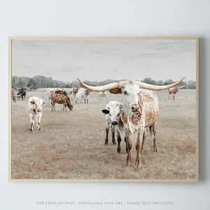 Longhorn Wall Art | Rustic Western Canvas Print