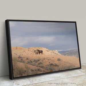 Wild Horses Wall Art | Large Western Horse Canvas Print
