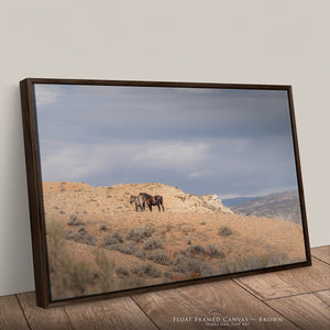 Wild Horses Wall Art | Large Western Horse Canvas Print