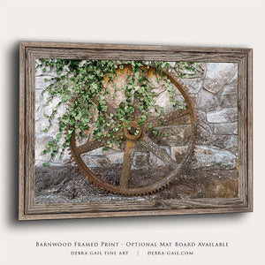 Western landscape wall art – wagon wheel rustic farmhouse photography by Debra Gail Fine Art