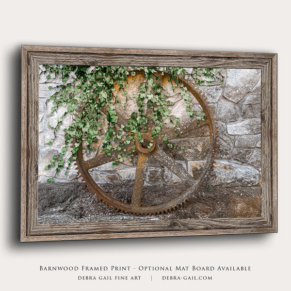 Wooden Wagon Wheel Photograph - Rustic Wall Decor