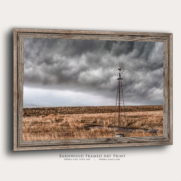 WINDMILL ART PRINT OR CANVAS - KANSAS PHOTOGRAPHY