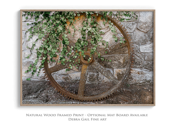 Wooden Wagon Wheel Photograph - Rustic Wall Decor