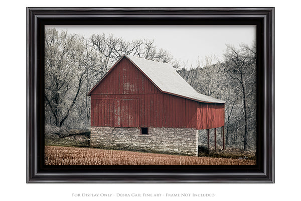 Rustic Red Barn Fine Art Print - Vintage Farmhouse Wall Decor