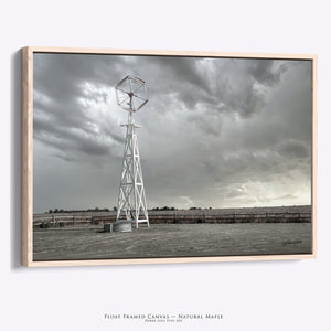 Antique Wooden Windmill Art Print | Rustic Farmhouse Wall Decor with Vintage Charm