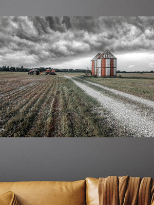 Barn silo farmhouse wall art – rustic Kansas rural photography by Debra Gail Fine Art