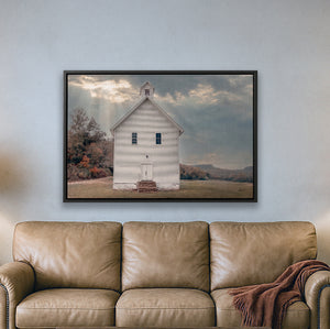 Boxley Baptist Church Wall Art – Fine Art Rural Landscape Print | Peaceful Ozark Hills Decor