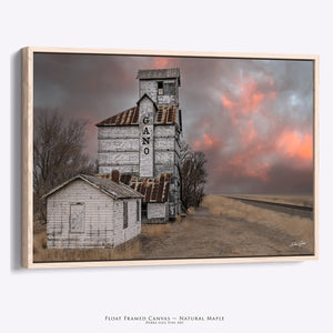 Kansas Grain Elevator Wall Art | 1915 Ardell Rustic Farmhouse Print