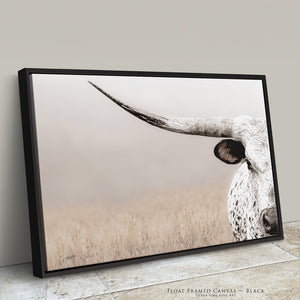Texas Longhorn Canvas Print – Large Rustic Farmhouse Wall Art Decor