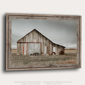 Vintage Midwest Barn Wall Art | Rustic Farmhouse Canvas
