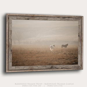 Wild Horses Western Decor Art Print | Rustic Equestrian Wall Decor