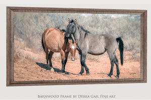 Horse wall art – wide picture of horses Western fine art print by Debra Gail Fine Art