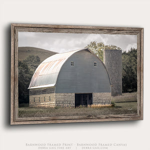 Vintage Barn Wall Art | Rustic Flint Hills Kansas Midwest Farmhouse Country Canvas
