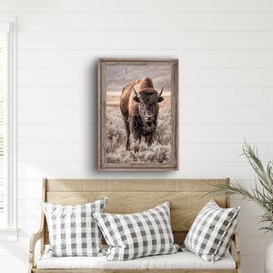 Bison wall art print - rustic buffalo photography on canvas by Debra Gail Fine Art