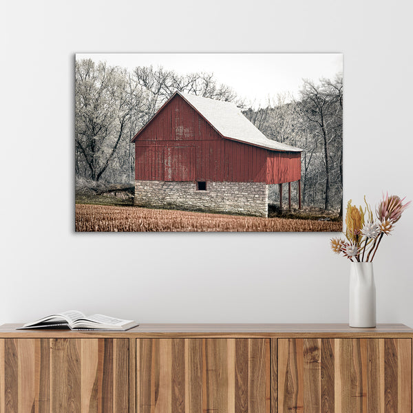 Rustic Red Barn Fine Art Print - Vintage Farmhouse Wall Decor