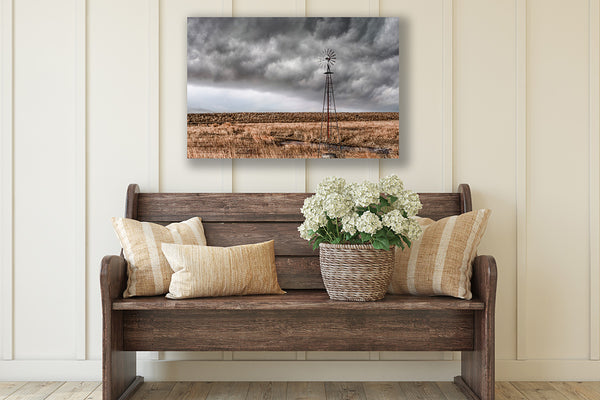 entryway over the bench windmill art by debra gail