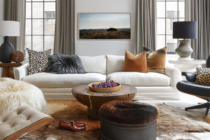 Bison wall art – wide panoramic rustic prairie photography print by Debra Gail Fine Art