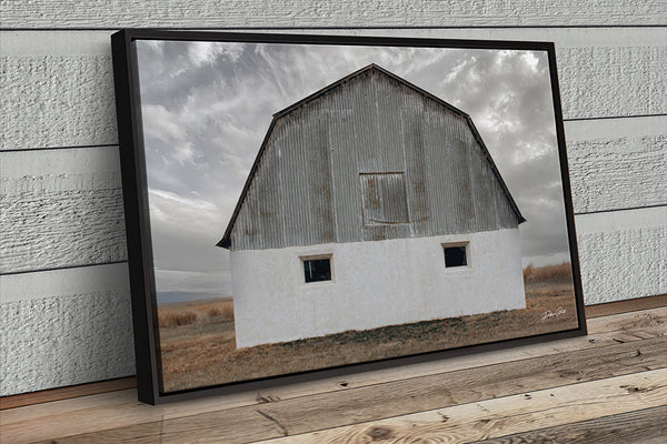 Americana Style Adobe White Barn Art Print