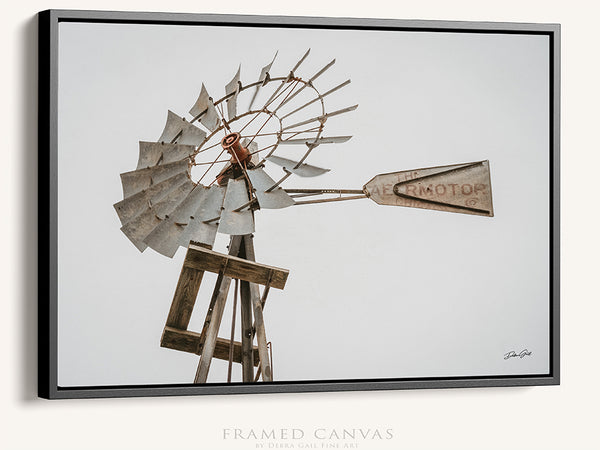 WINDMILL CLOSE UP ART PRINT OR CANVAS - KANSAS PHOTOGRAPHY