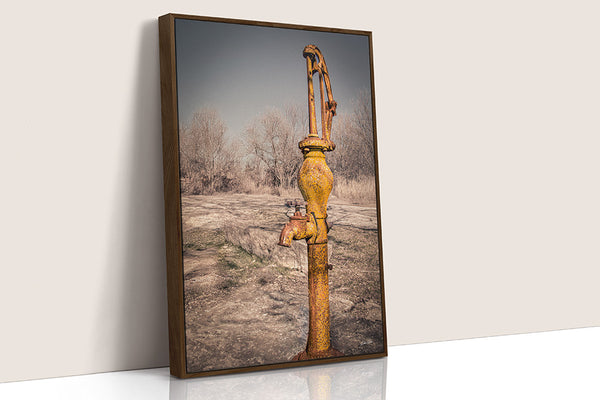 Rusty Hand Pump - Vintage Kitchen Wall Decor