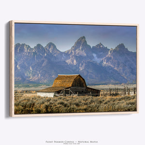 Historic Mormon Row Barn Wall Art | Grand Teton Wyoming Rustic Farmhouse Print