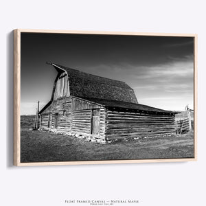 Historic Mormon Row Barn Wall Art | Grand Teton Wyoming Rustic Farmhouse Print