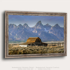 Historic Mormon Row Barn Wall Art | Grand Teton Wyoming Rustic Farmhouse Print