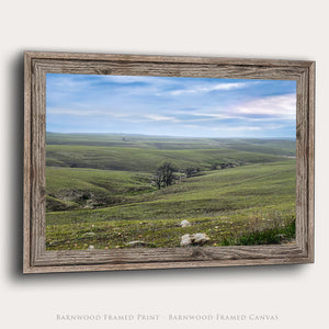 Flint Hills Wall Art | Kansas Tallgrass Prairie Landscape Canvas