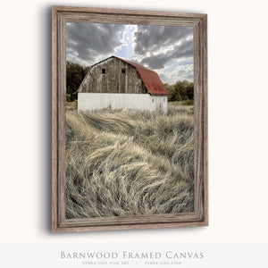 Vintage Red Roof Barn Wall Art | Rustic Farmhouse Decor
