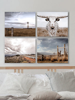 Farmhouse gallery set of 4 canvas prints by Debra Gail